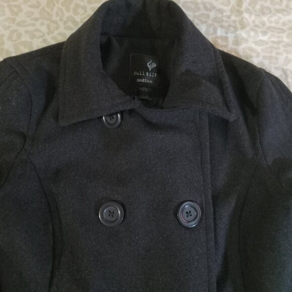 Women's Full Tilt Grey Peacoat Sz. S - Picture 8 of 10